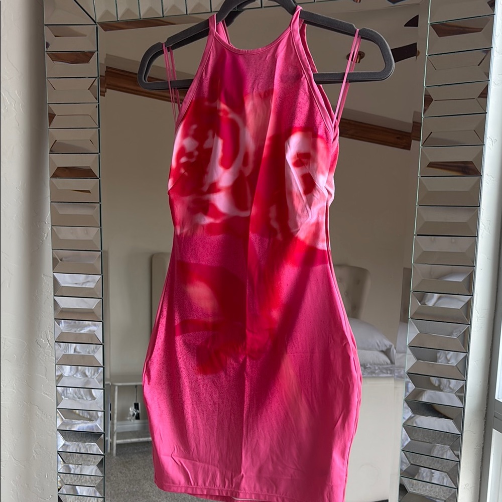 Vibrant Pink Sleeveless Dress